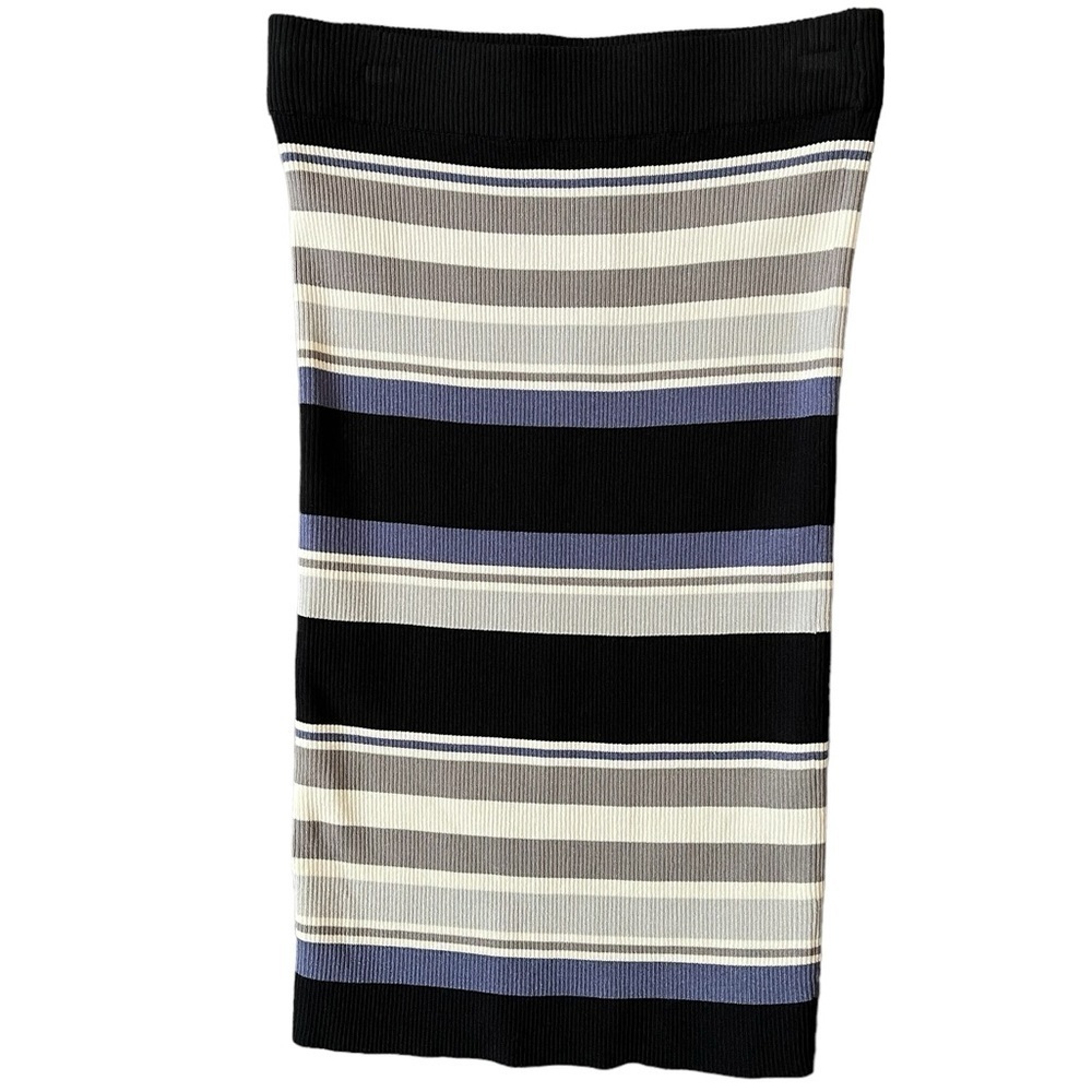 Loft Outlet Knit Midi Striped Multi Skirt Size S